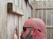 Thick Dick Bear Feeds me a Load at Outside Gloryhole
