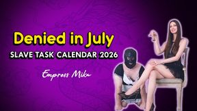 July 2026 Slave Task Calendar