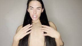 Topless Long Haired Goddess: Trichophilia Hair Fetish