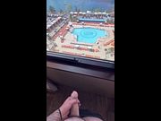Jacking Off Infront Of Hotel Window