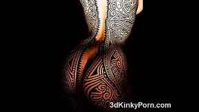 Alluring 3D Hentai Goddess Takes Charge in Sultry Latex Power Play