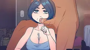 Time Stops, Short Hair Flows — Her Hot Face Fuck Begins Now