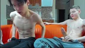 Slim Twink'_s Intense Bedroom Jerk and Sticky Spray
