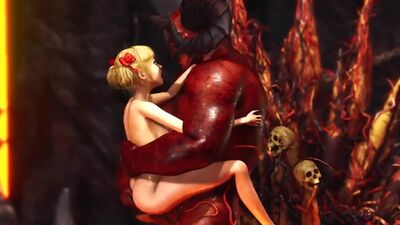 Inferno. Hot sex in hell. Devil fucks hard a young sexy slave