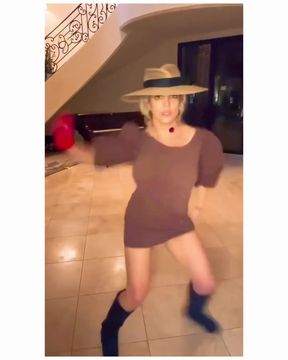 Celebrity dancer shows off some skin while grooving to the beat