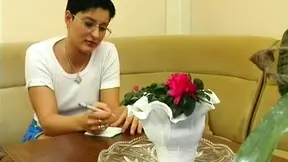 Hot German housewife gives a willing deepthroat blowjob