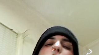 Attractive dude who loves to smoke seduces sexy partnerÂ