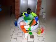 Soccer Gunge Pup making a (colourful) mess (w/ happy ending)