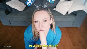fucking a french canadian girl - quebecoise blowjob and cowgirl creampie - clara dee pov