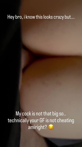 Curvy girlfriend caught cheating on her prone boyfriend