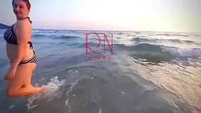 Sexiest Lady At Lonely Nudist Beach. Ebony Swimsuit. Ebony Bikini