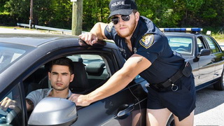 Corrupt cop take in some ass in exchange for a pass go