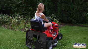 Bernice is a slutty blonde teen who is often giving blowjobs to an elderly man, Gustavo