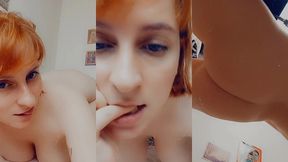 je sors de la douche, c est donc l heure de me faire l amour tres fort