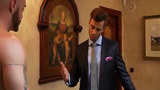 A Man in a Towel, A Man in a Suit