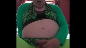 crossdresser says he wants a fuck and as he says that he shoots a big cumshot