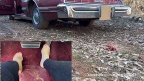 I gave the t-bird my pretty stocking foot today! HARD!