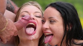 team chemistry chapter 2: bi beauties dina joy and cara mella invite their colleagues to a poolside dp fuck frenzy gp3422