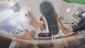 6K XIAOYU XIAOXUE 170 cm tall flip-flops crushed and humiliated 360VR