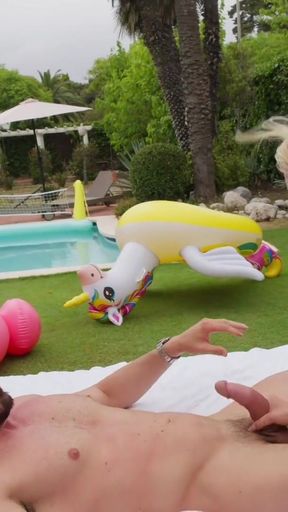 MILLIONAIRE'S COCK OPENED MY PUSSY IN THE GARDEN OF HIS MANSION   Clip 3