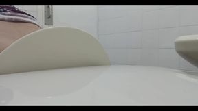 Chubby in the Bathroom of Little Caesar's Pizzeria in Veracruz