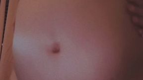 Rubbing on my big lush bump