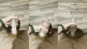 twink fleshlight orgasm - wet, messy cumming with toned abs! full premium video