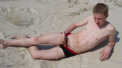 Blond Twink Artur Pisses On The Beach