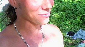 Undressed party clip with babe in outdoor oral-sex and group fuck