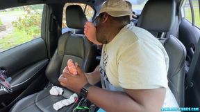 TicklishChubs: BBC Aaron eagerly worships chubby Matts feet in the car