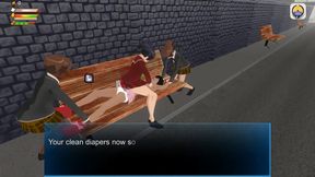 Horny Student Girls Dominate Slave With Piss, Tickling & Trample Play Threesome
