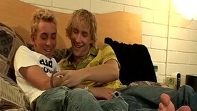 Blond twinks Casey Wood and Hoyt Jaeger are horny for anal