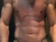 CARLOS EFFORT PLAYING WITH OIL ON HIS DICK😈💦