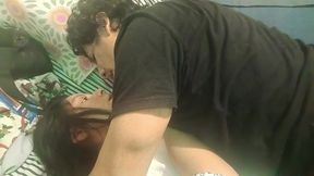 pounding her like crazy on the sofa bed—she screams like a bitch when she feels my big, thick cock sliding in (no faces covered, no filters, 100% real sex)