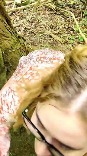 Creampied on No Contraception by a Stranger in the Woods