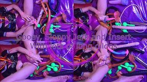 Jasmine_Dlight - Gooey, Sloppy Goon and Insertions with Lots of Long Dildos