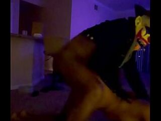 Super Hawt Baddie Gets Drilled Hard By Clown In Front Of Christmas Tree