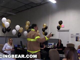 DANCING BEAR - Weenie Slinging Males At CFNM Party Taking Place Somewhere Other Than Your Mamma's Abode!