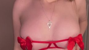 Tiny Bow Tease - femdom, tease, lingerie, Larah Sky