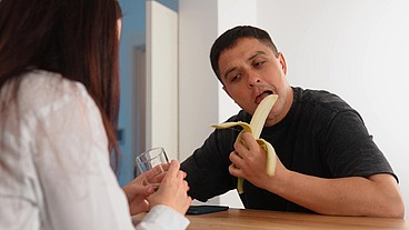 I CAME TWICE when she put a banana in her mouth