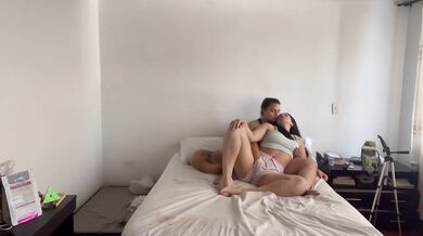Morning lesbian play in matching pijamas