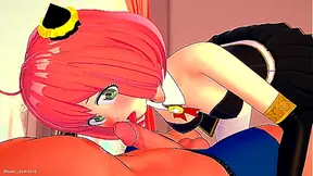 Anya takes off her cute uniform to fuck (hentai) (adult version)