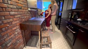 BBW Getting Dick in Kitchen
