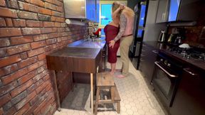 BBW Getting Dick in Kitchen