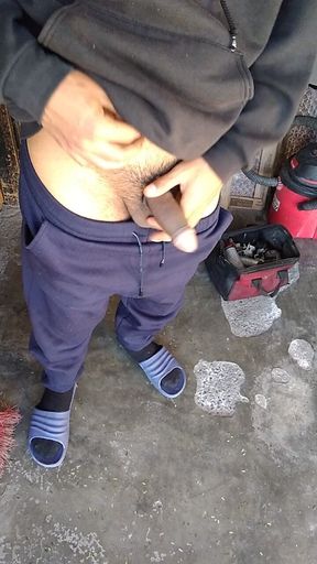 At the Gate of My House Taking Out My Dick