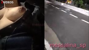 MESSALINA - MARRIED LATINA LIKES TO FEEL WHOLE AND SHOW HER NATURAL TITS TO DRIVERS (SEE FULL ON RED)
