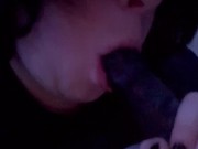 Sucking my dildo getting it nice and wet