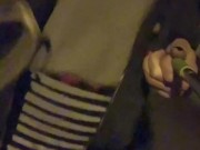 Slut Fucks Herself Against a Lamppost