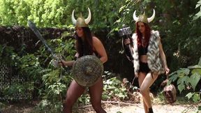 Viking Lesbians playtime with dildo