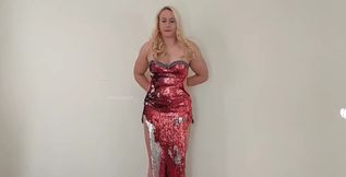 Trying on My Sexy Stripper Dresses, so Tight and Sexy Covered in Sequins and Designed